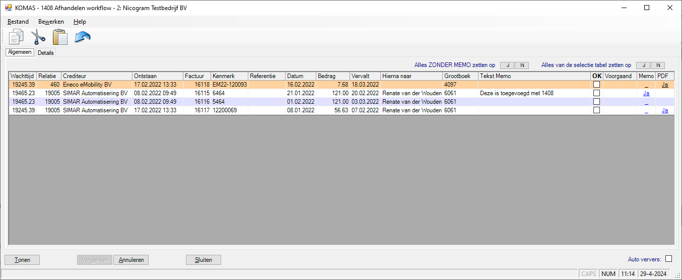 Afhandelen Workflow